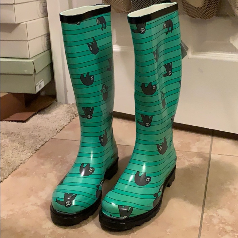 Sloth rain boots